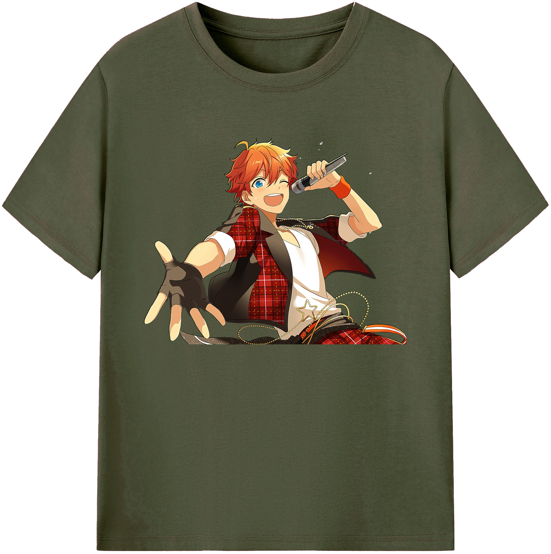 （画像用） あんさんぶるスターズ! Ensemble Stars 綿100％ メンズ半袖Tシャツ｜肌触りやわらか＆通気性